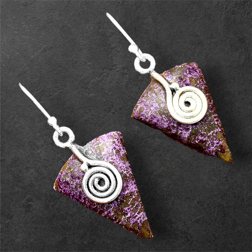 Natural Purpurite - South Africa Earrings E-1137 SDE86463-2