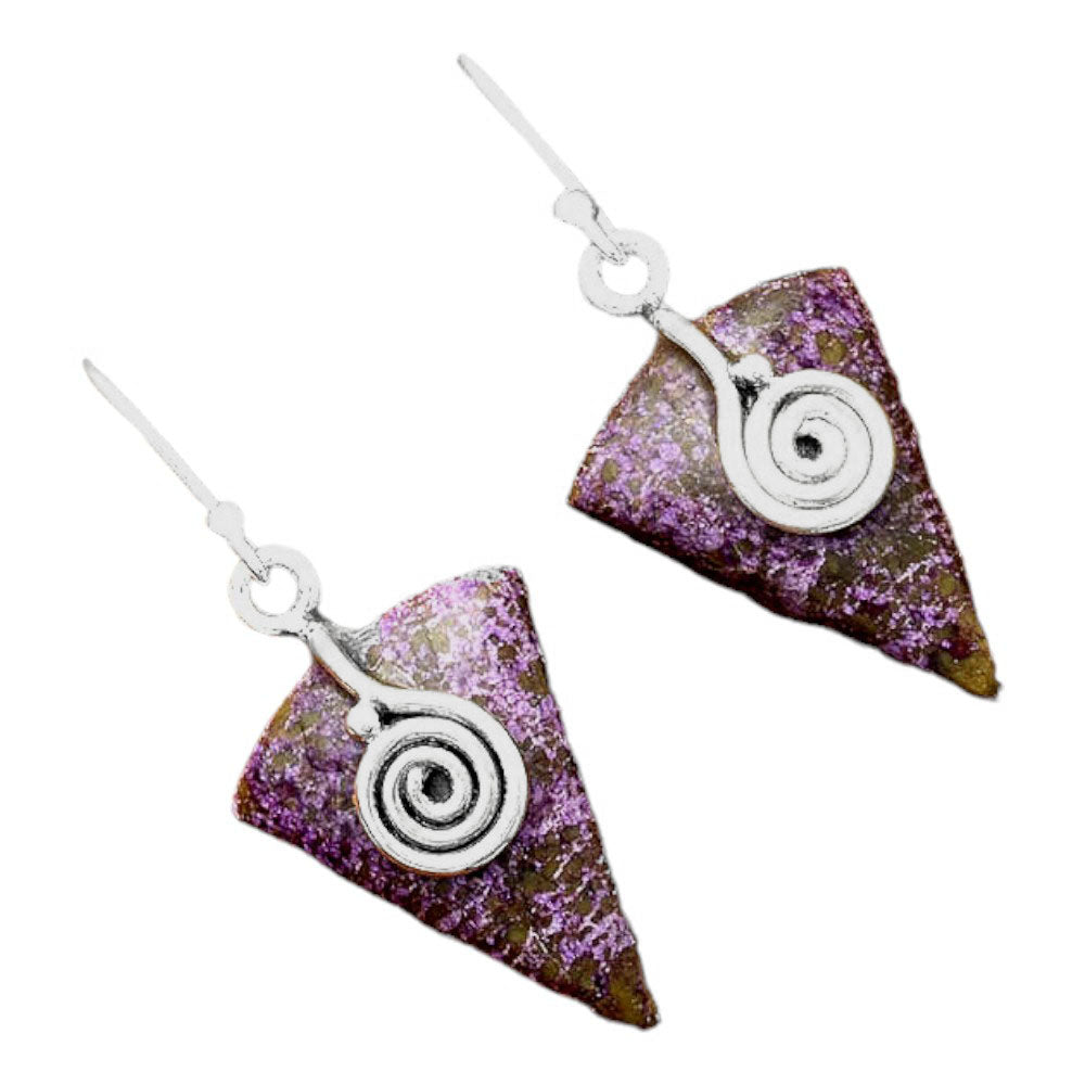 Natural Purpurite - South Africa Earrings E-1137 SDE86463-1