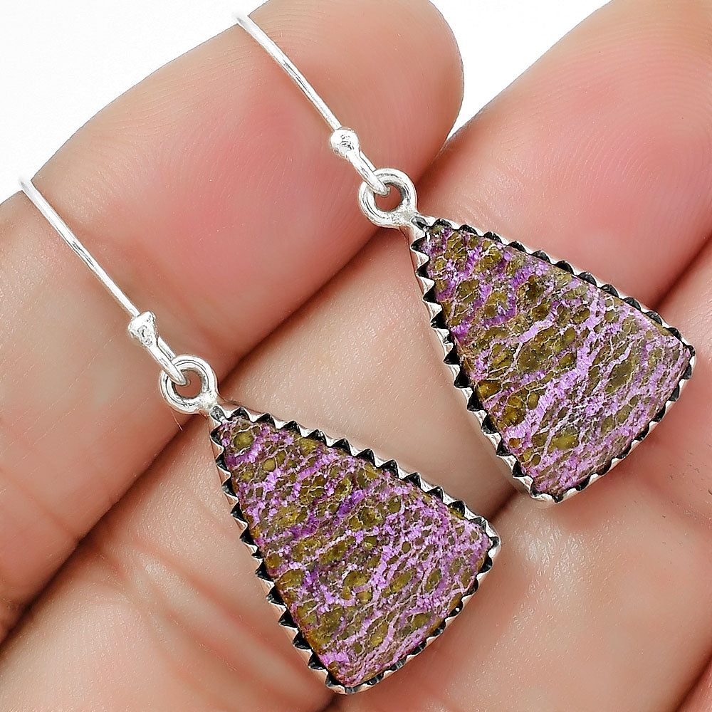 Natural Purpurite - South Africa Earrings E-1113 SDE87470-0