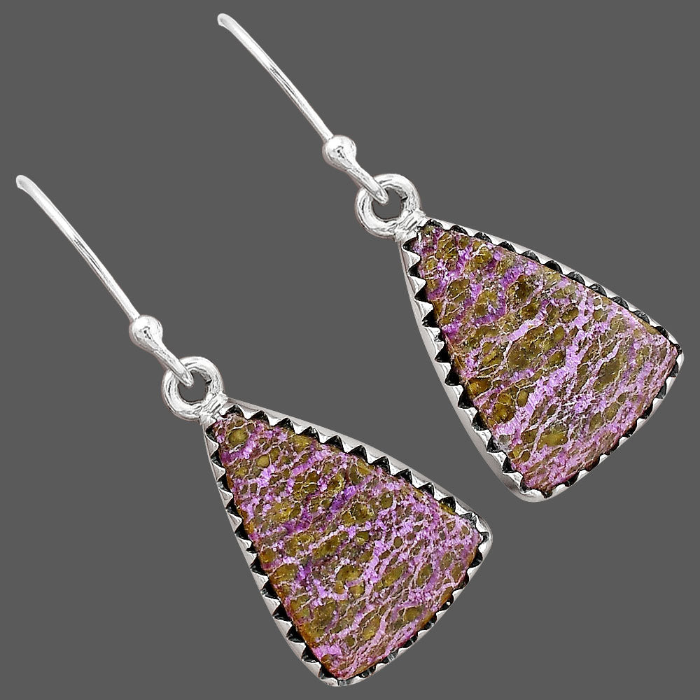 Natural Purpurite - South Africa Earrings E-1113 SDE87470-2