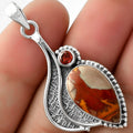 Natural Noreena Jasper & Garnet Pendant P-1467 SDP109645-0