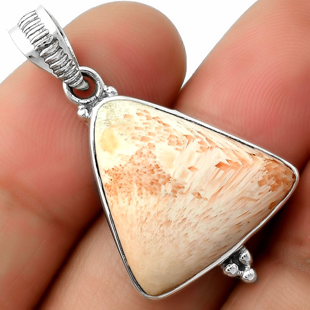 Natural Orange Scolecite - India Pendant P-1100 SDP112129-0