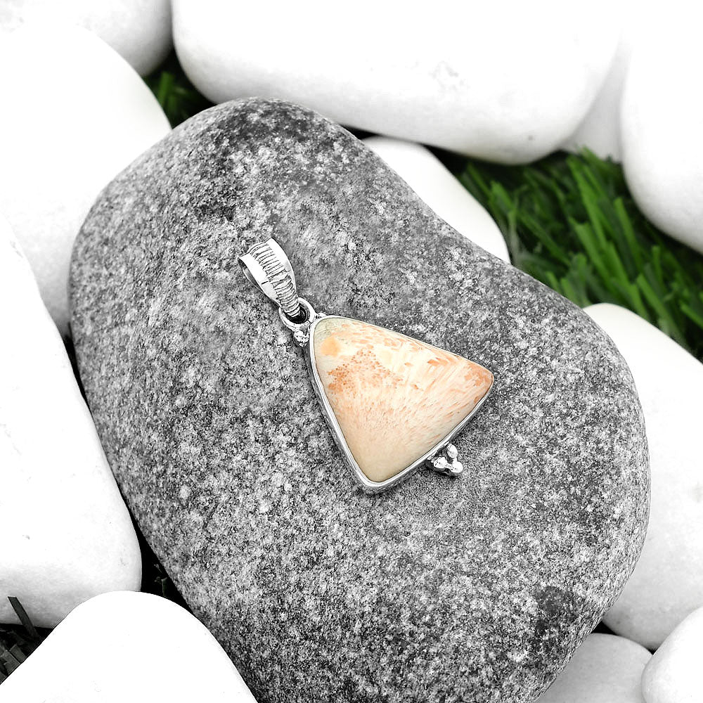 Natural Orange Scolecite - India Pendant P-1100 SDP112129-1