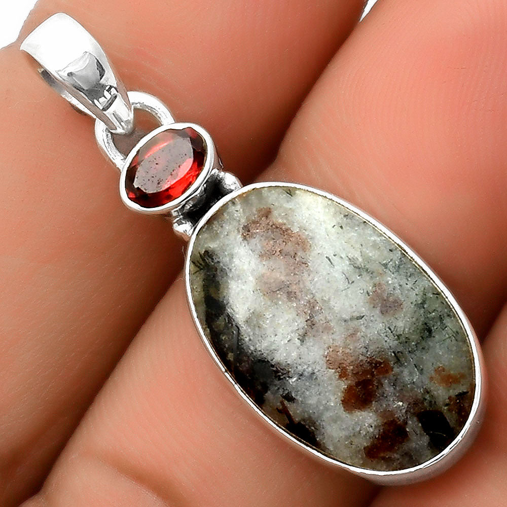 Natural Astrophyllite Russia & Garnet Pendant P-1077 SDP112803-2