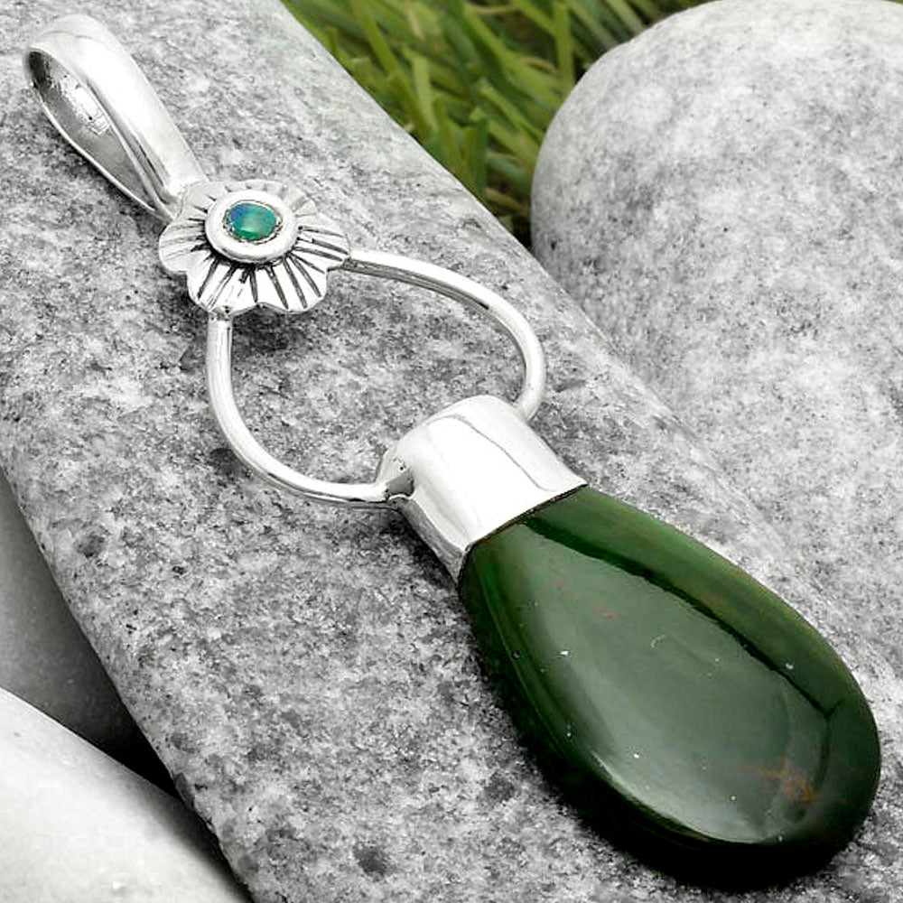 Chrome Chalcedony & Ethiopian Opal Pendant P-1583 SDP117117-2