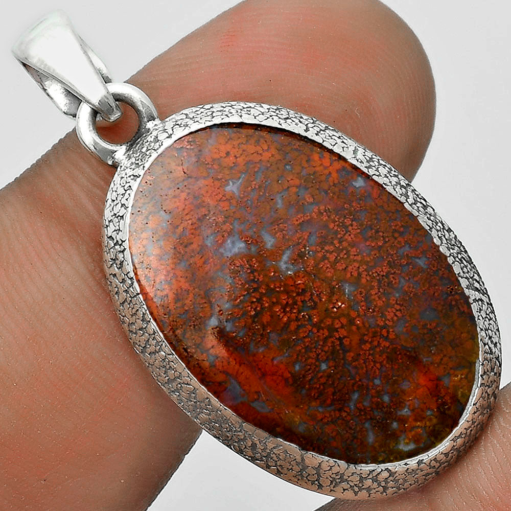 Natural Red Moss Agate Pendant P-1538 SDP121515-0