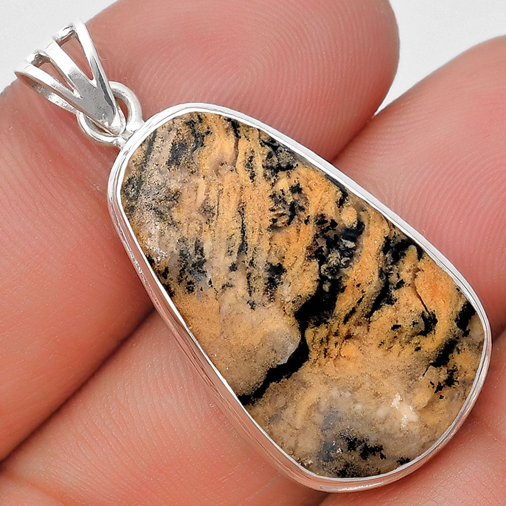 Natural Rose Plume Agate Pendant P-1050 SDP129722-0