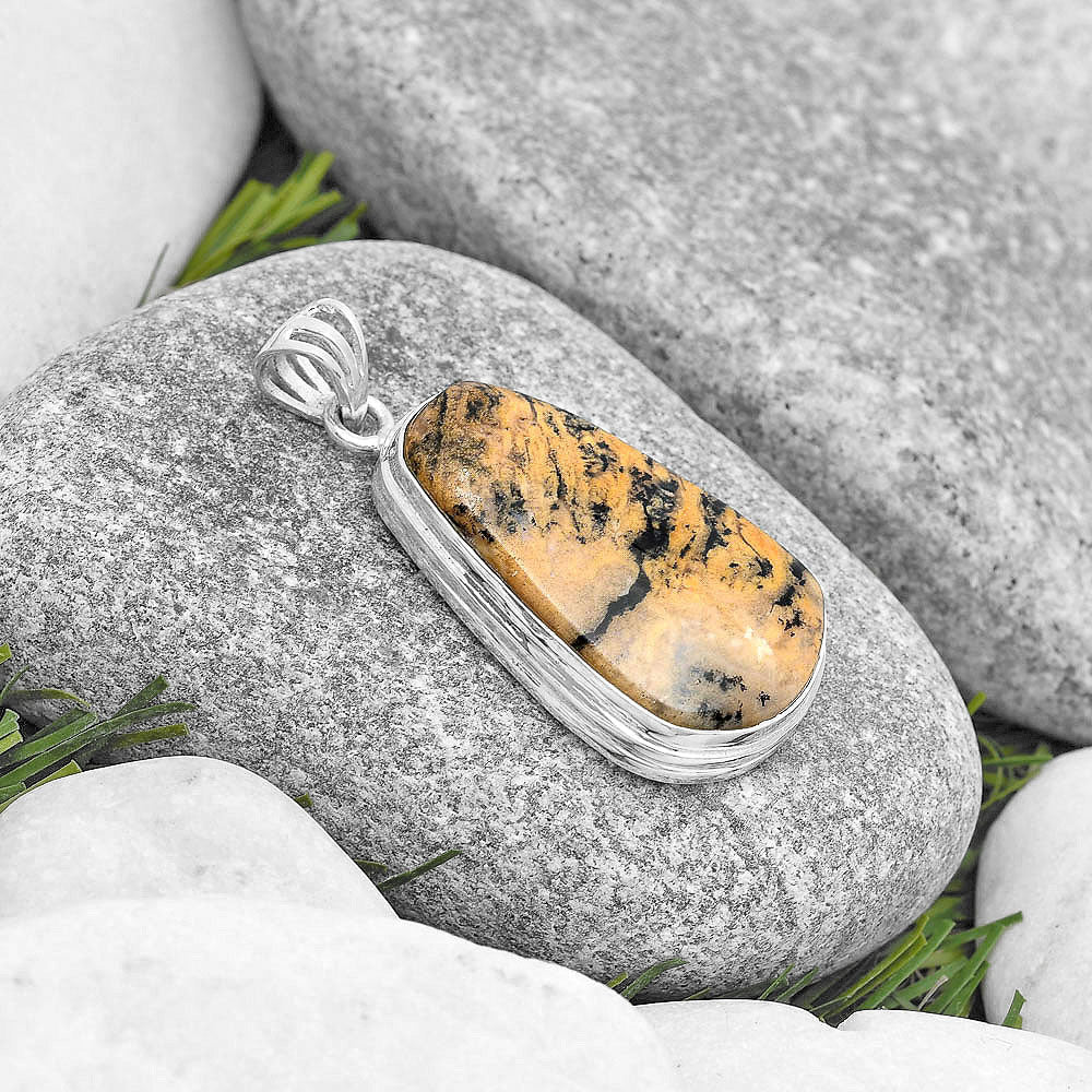 Natural Rose Plume Agate Pendant P-1050 SDP129722-1