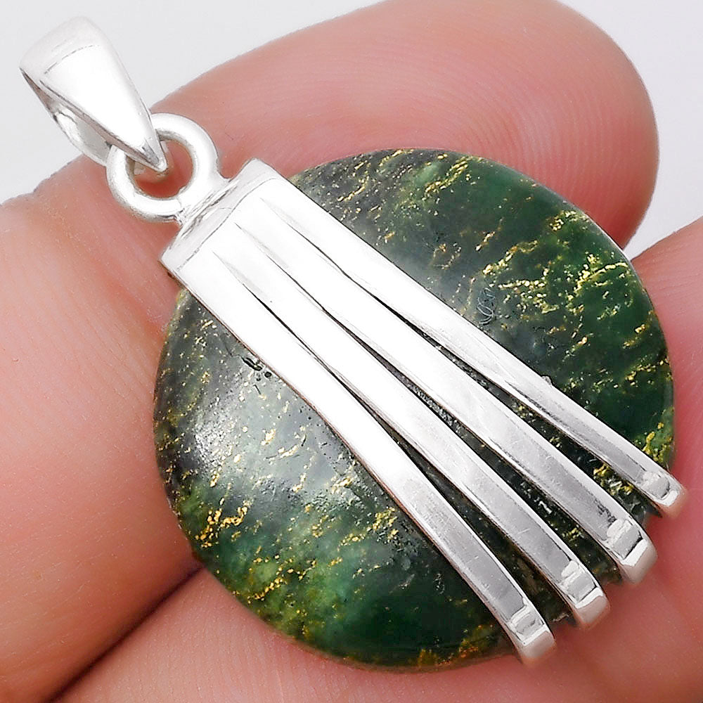 Natural Green Fuchsite Pendant P-1302 SDP130736-0