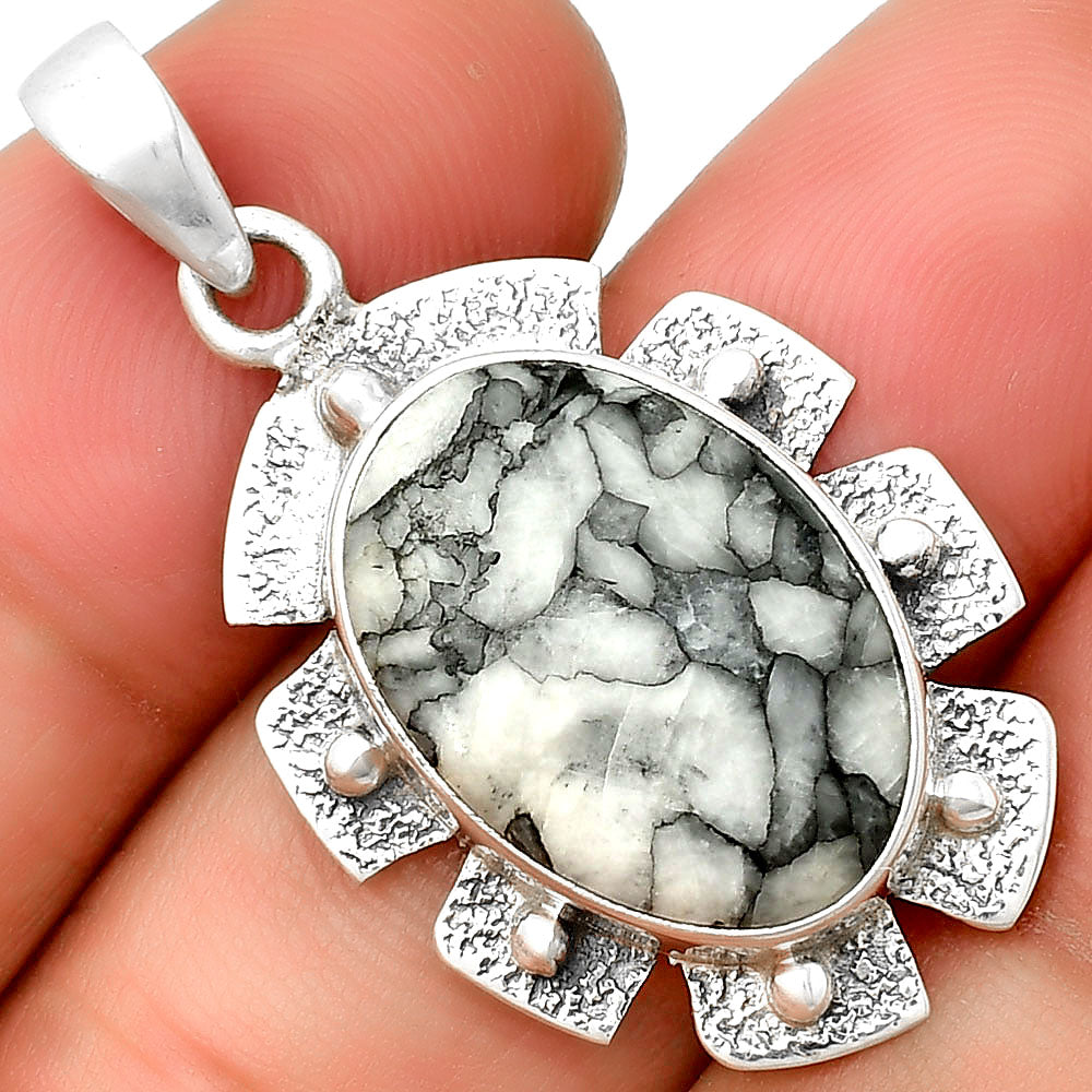 Natural Pinolith Stone Pendant P-1485 SDP133073-0