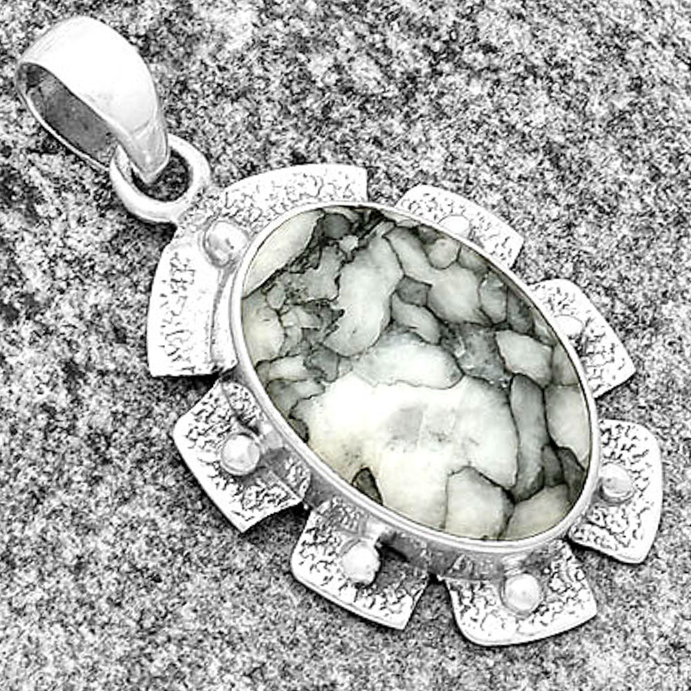 Natural Pinolith Stone Pendant P-1485 SDP133073-2