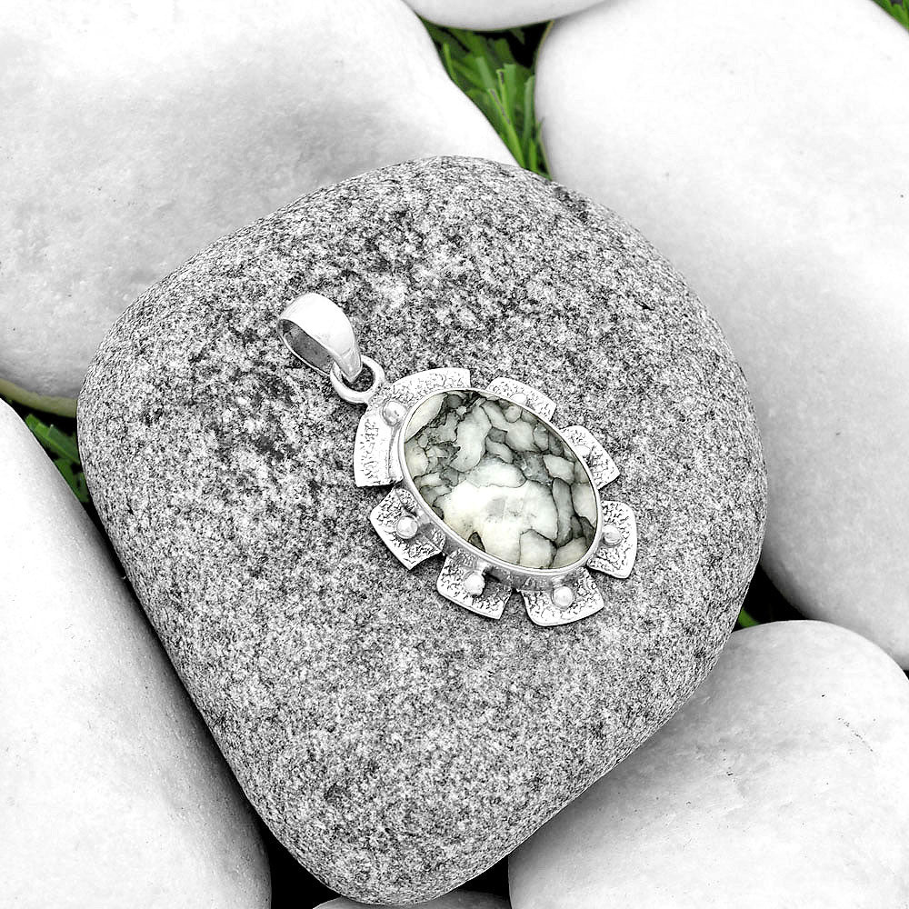 Natural Pinolith Stone Pendant P-1485 SDP133073-1