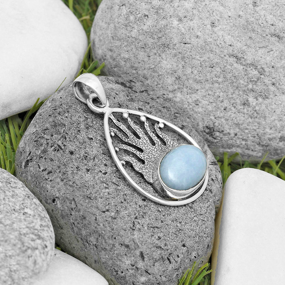 Natural Angelite Pendant P-1209 SDP136235-1