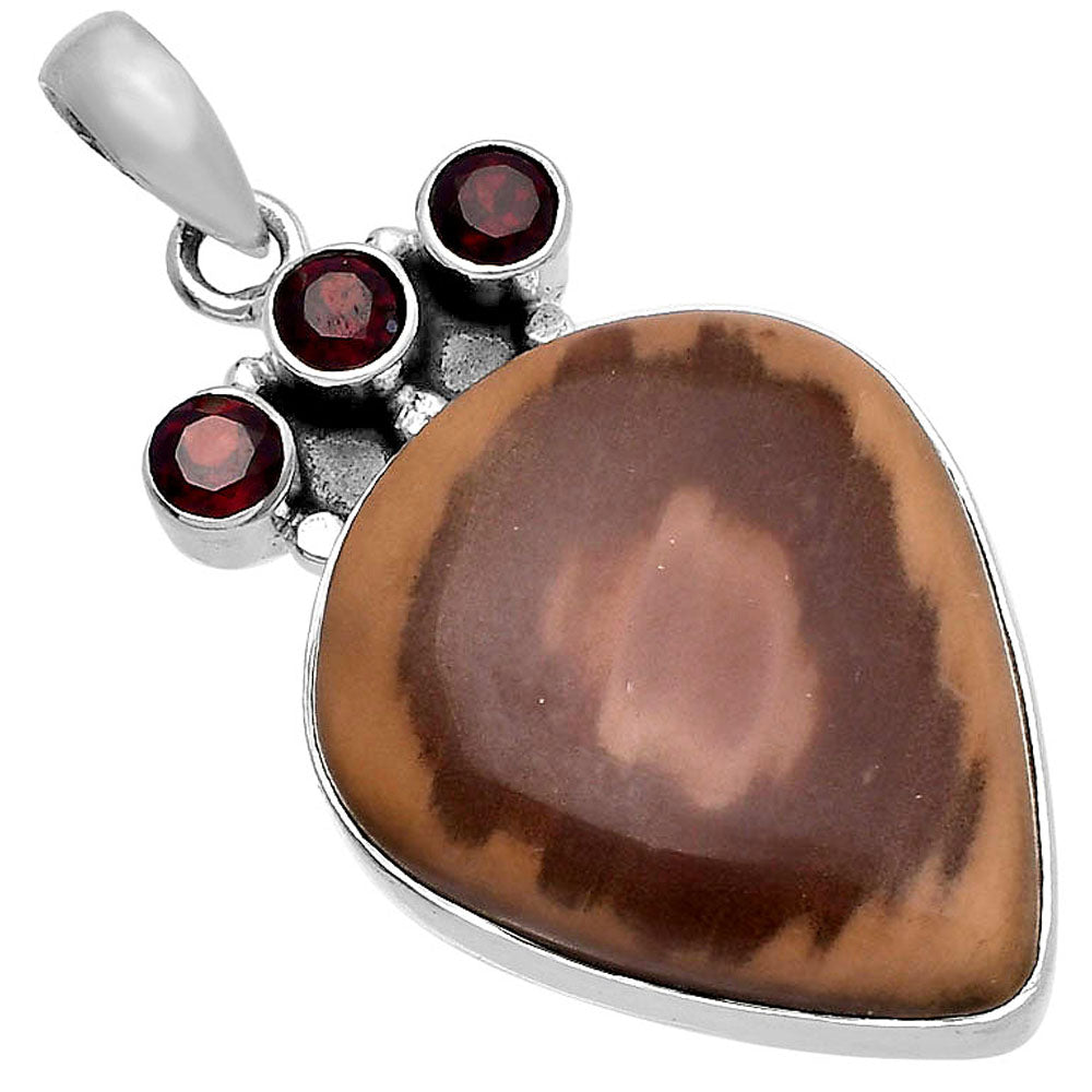 Imperial Jasper - Mexico & Garnet Pendant P-1120 SDP145352-1