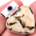 Heart - Cobra Jasper & Amethyst Pendant P-1300 SDP145365-0
