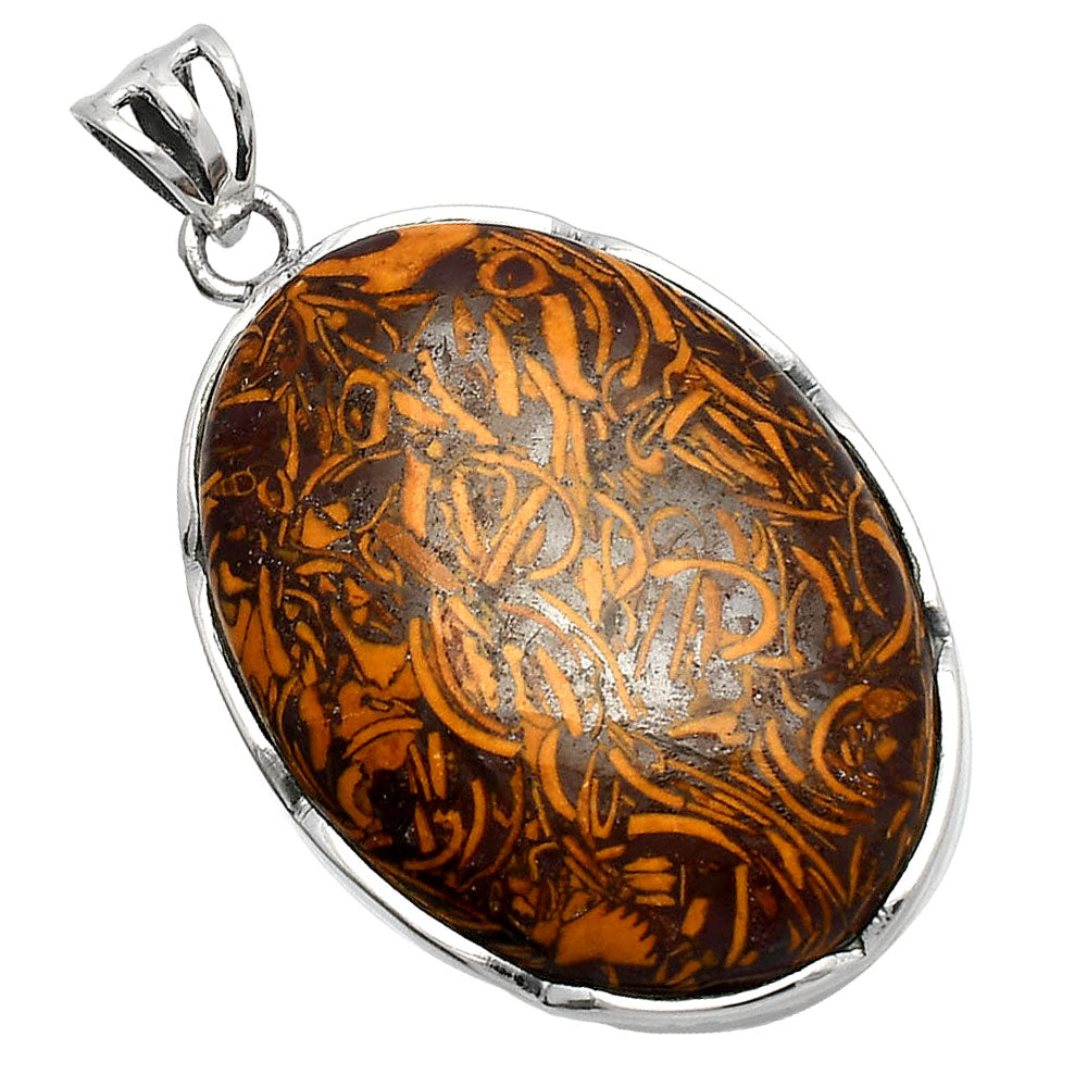 Natural Coquina Fossil Jasper - India Pendant P-1310 SDP146973-1