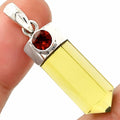 Point - Lemon Quartz & Garnet Pendant P-1107 SDP149032-0