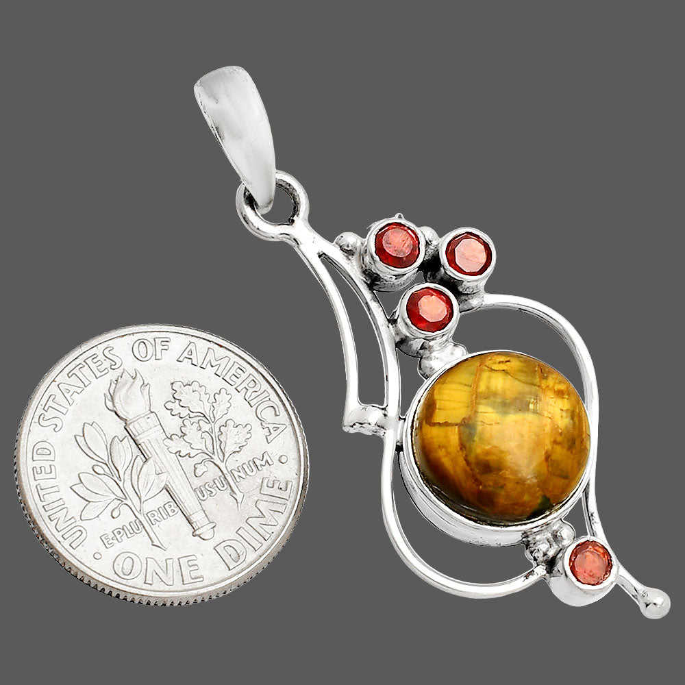Natural Nellite & Garnet Pendant P-1037 SDP149596-2
