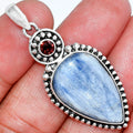 Blue Kyanite - Brazil & Garnet Pendant P-1500 SDP152833-0