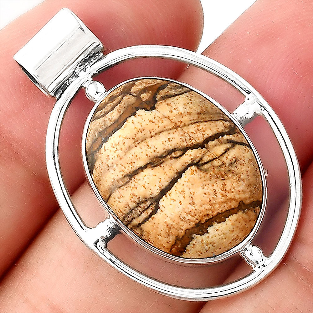 Natural Picture Jasper Pendant P-1488 SDP155059-0