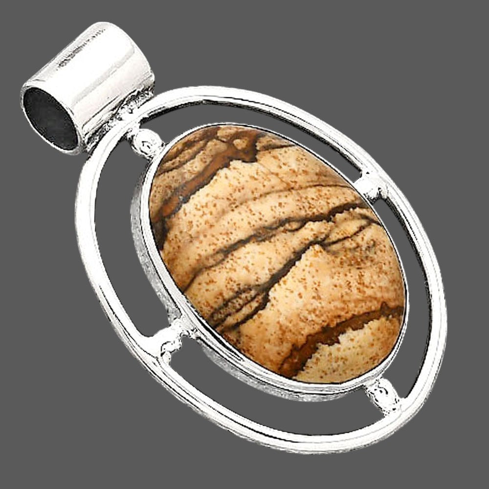 Natural Picture Jasper Pendant P-1488 SDP155059-2