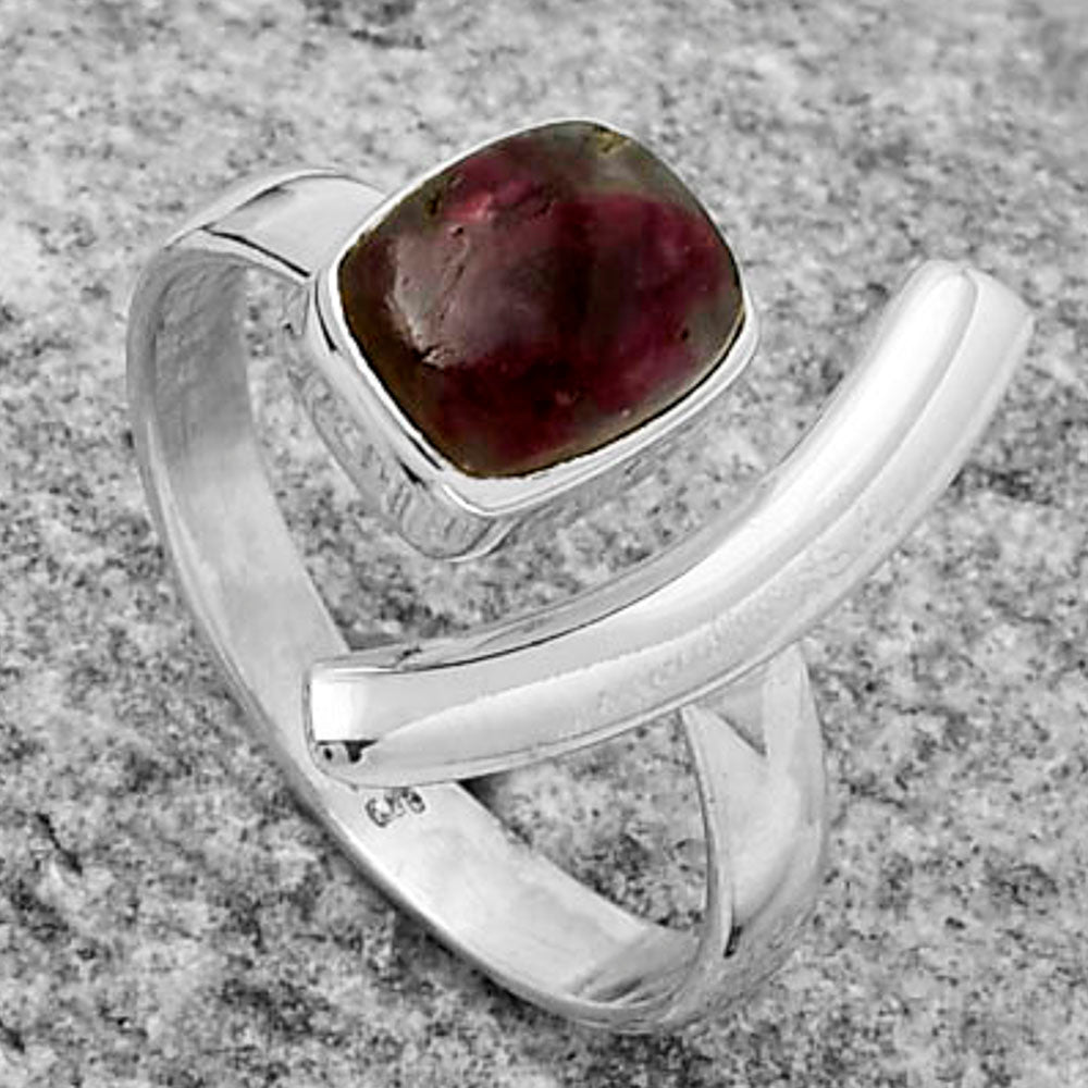 Natural Tourmaline Quartz Ring size-8 R-1457 SDR167239-2