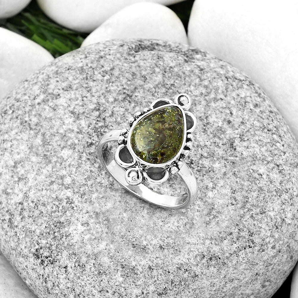 Dragon Blood Stone - South Africa Ring size-7.5 R-1103 SDR185431-1