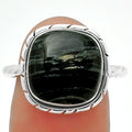 Natural Silver Leaf Obsidian Ring size-8 R-1011 SDR188792-0