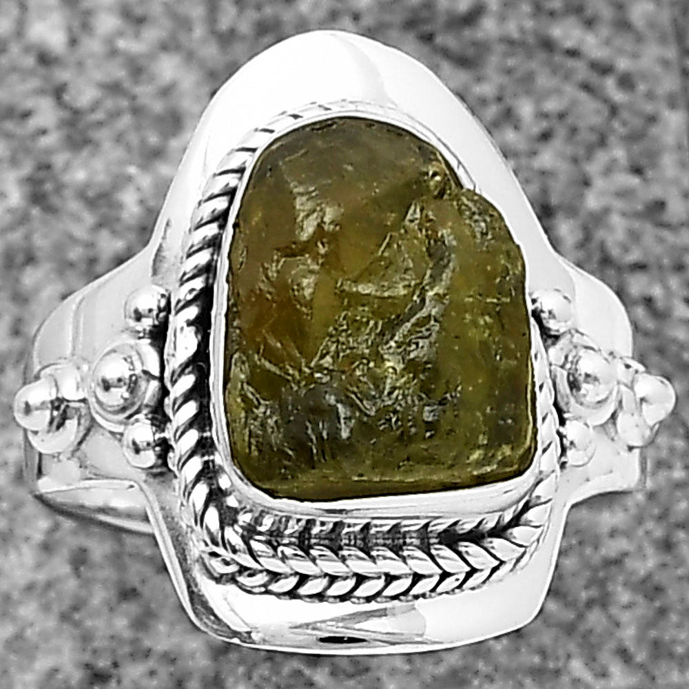 Natural Rare Kornerupine Rough Ring size-8 R-1420 SDR210233-0