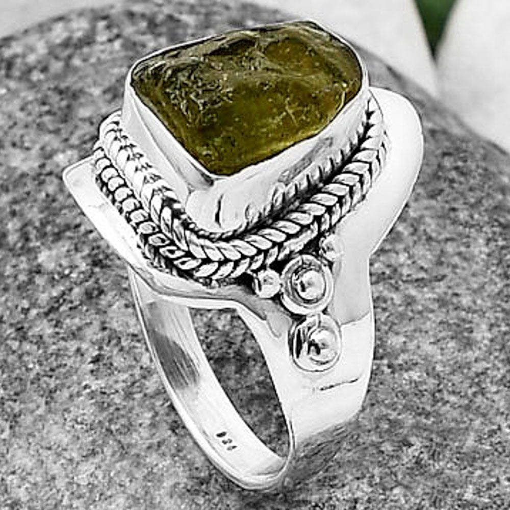 Natural Rare Kornerupine Rough Ring size-8 R-1420 SDR210233-2