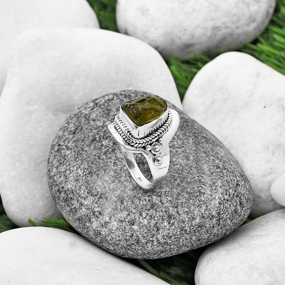 Natural Rare Kornerupine Rough Ring size-8 R-1420 SDR210233-1
