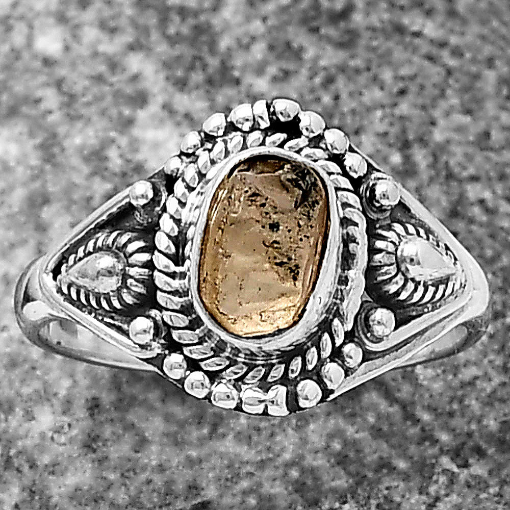 Natural Yellow Scapolite Rough Ring size-8.5 R-1300 SDR214511-0