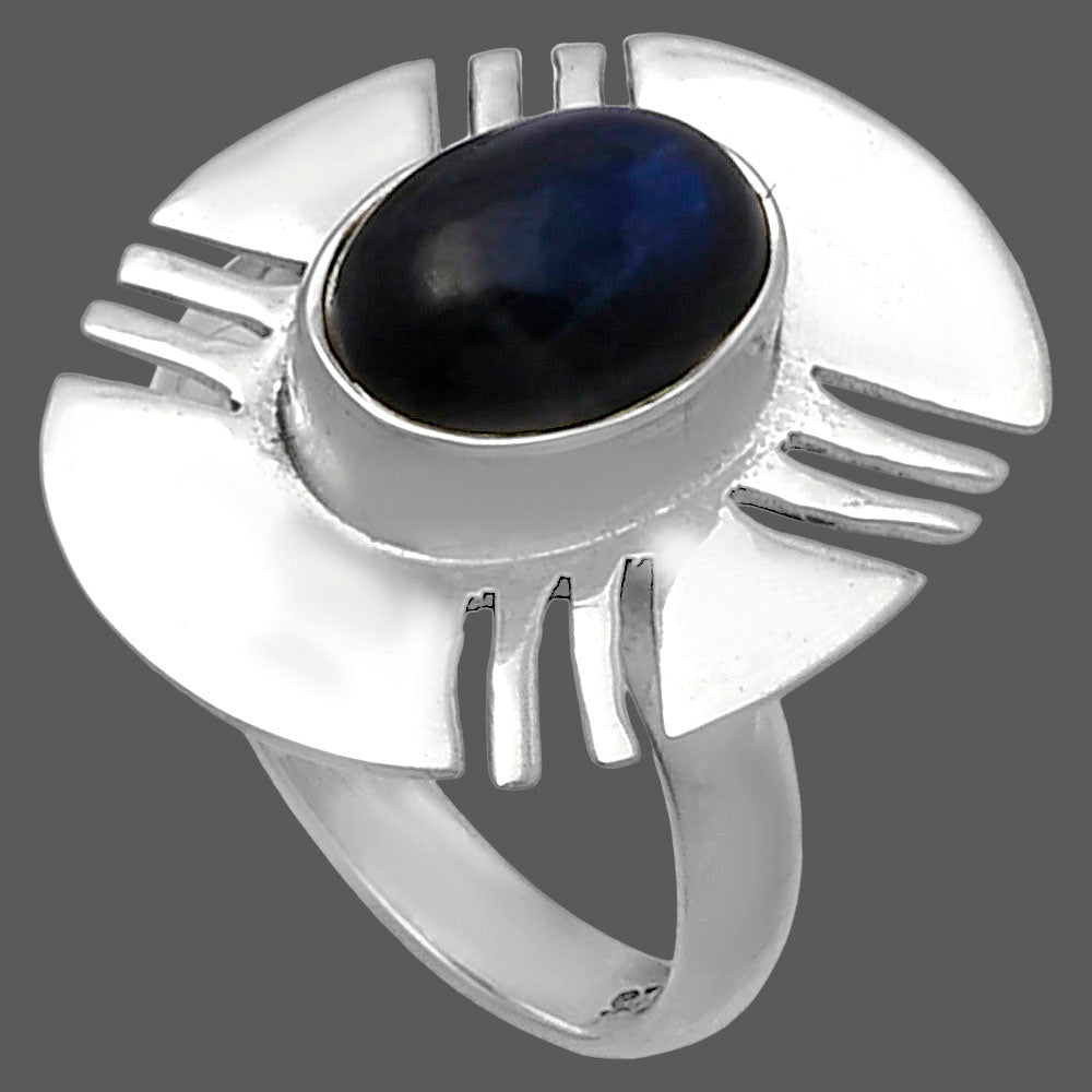Blue Fire Labradorite - Madagascar Ring size-7 R-1240 SDR224731-2