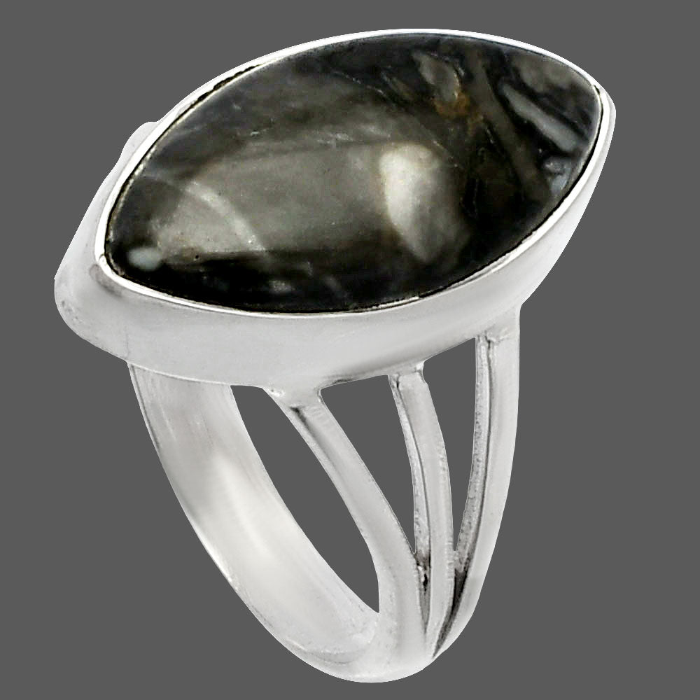 Natural Mexican Cabbing Fossil Ring size-7 R-1003 SDR225511-2