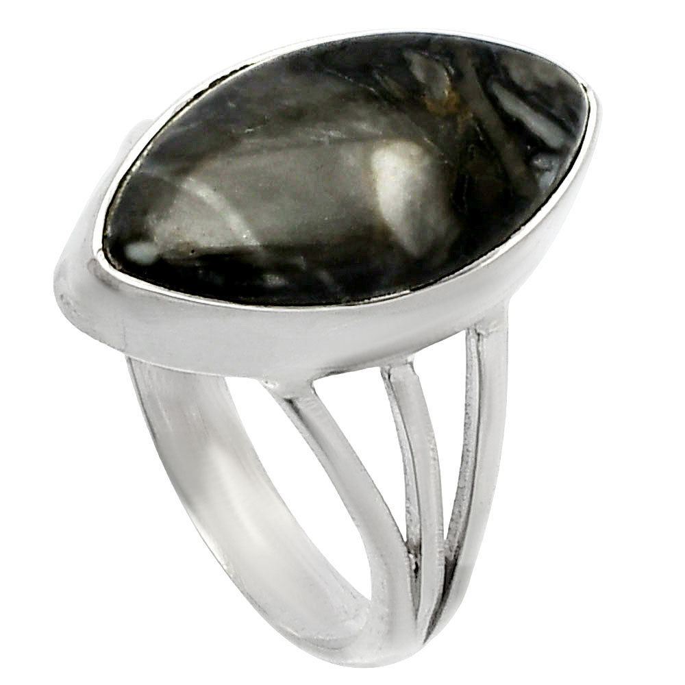 Natural Mexican Cabbing Fossil Ring size-7 R-1003 SDR225511-1
