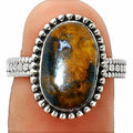 Natural Indian Blanket Jasper Ring size-8.5 R-1071 SDR237293-0