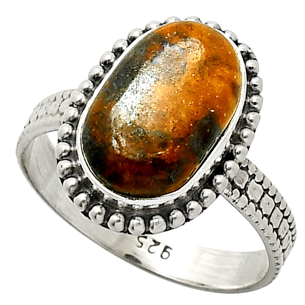 Natural Indian Blanket Jasper Ring size-8.5 R-1071 SDR237293-1