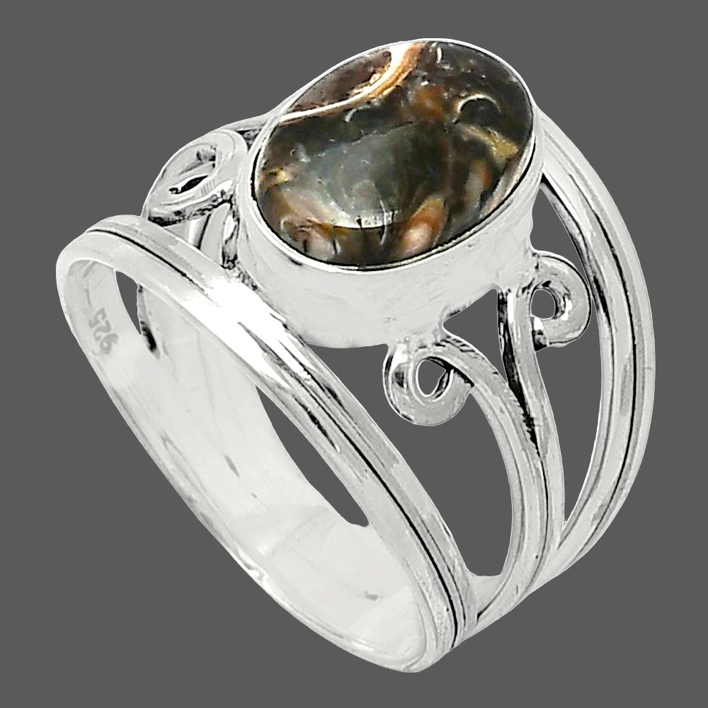 Natural Turtella Jasper - USA Ring size-7.5 R-1132 SDR239242-2