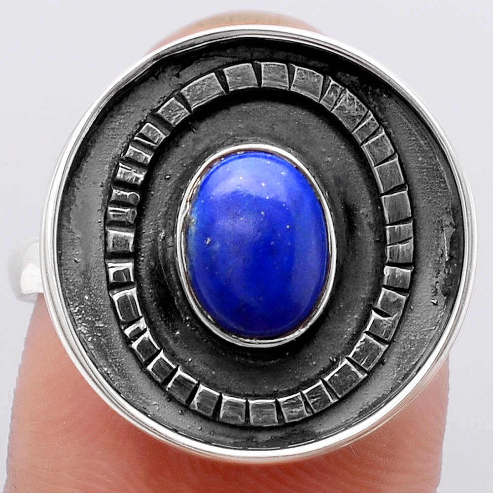 Natural Lapis Ring size-8.5 R-1080 SDR245595-0