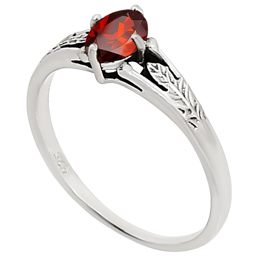 Hessonite Garnet Ring size-8 R-1172 SDR252611-1
