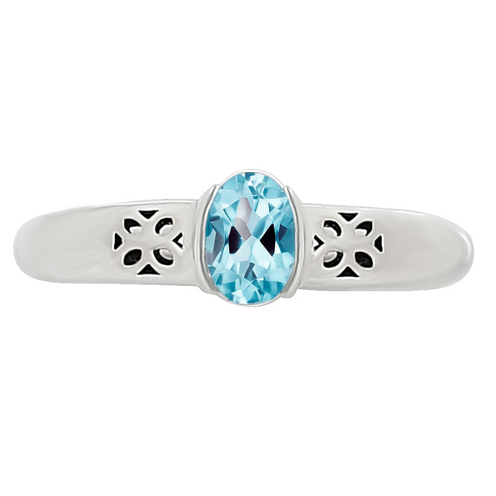 Sky Blue Topaz Ring size-6 R-1730 SDR252773-0