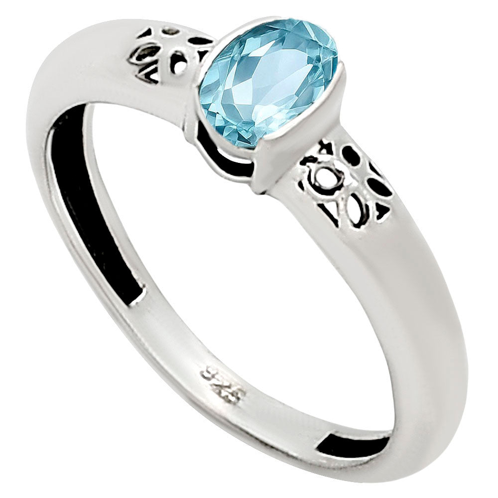 Sky Blue Topaz Ring size-6 R-1730 SDR252773-1
