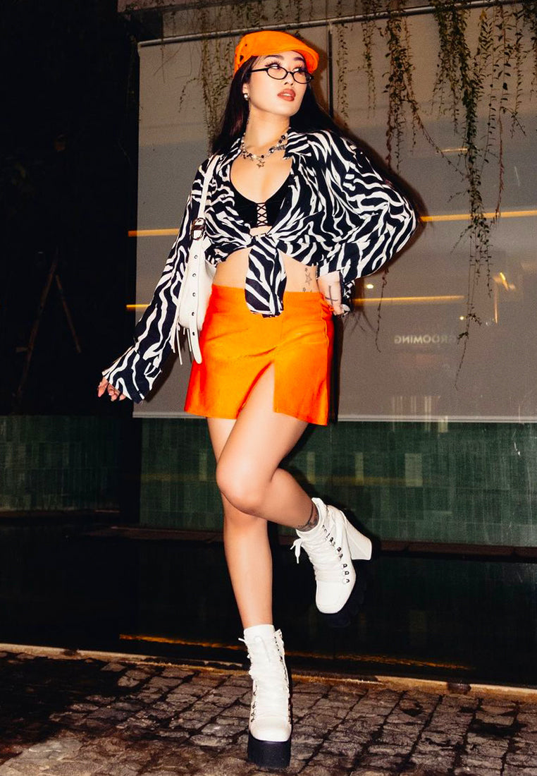 Boogie High Platform Lace Up Boots-1