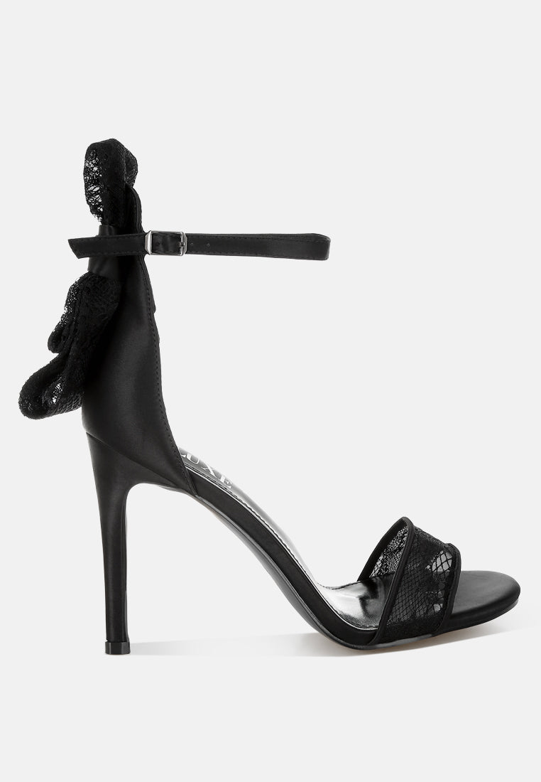 Delancy Bow Detail Lace Stiletto Sandals-6