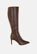 Skara Faux Leather Calf Boots-5