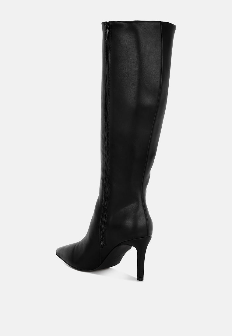 Skara Faux Leather Calf Boots-2