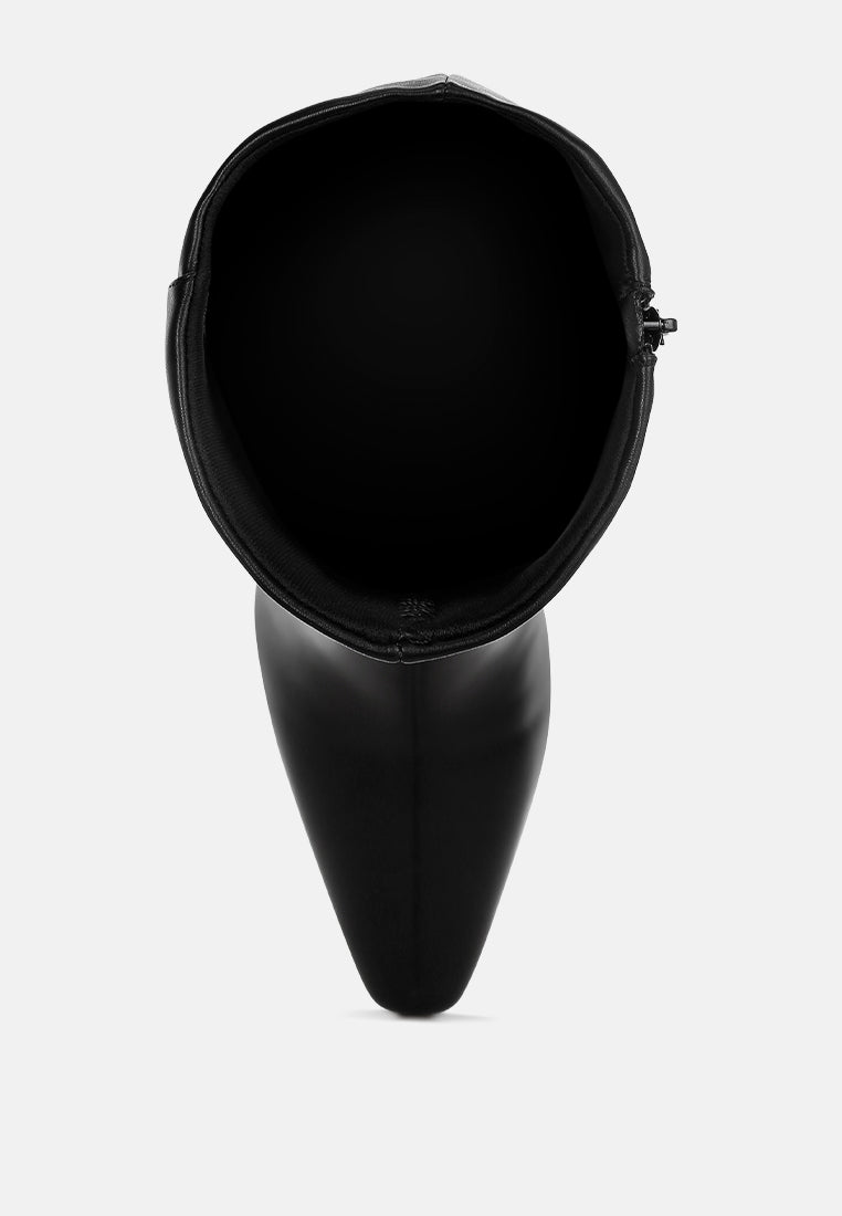 Skara Faux Leather Calf Boots-3