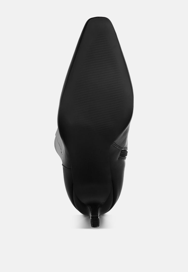 Skara Faux Leather Calf Boots-4