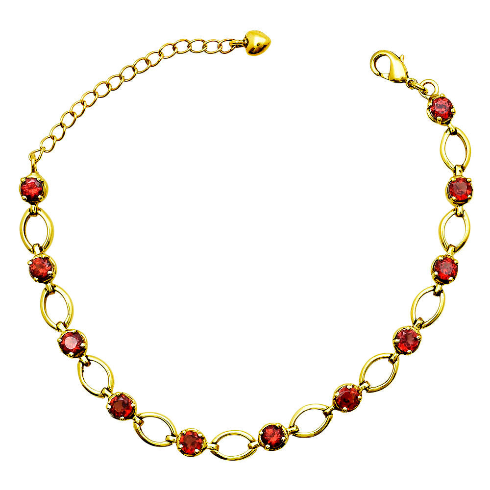 Colorful Gemstone 18K Gold Plated Bracelet – Designer Jewelry USA TGB1001 BM-1049-5