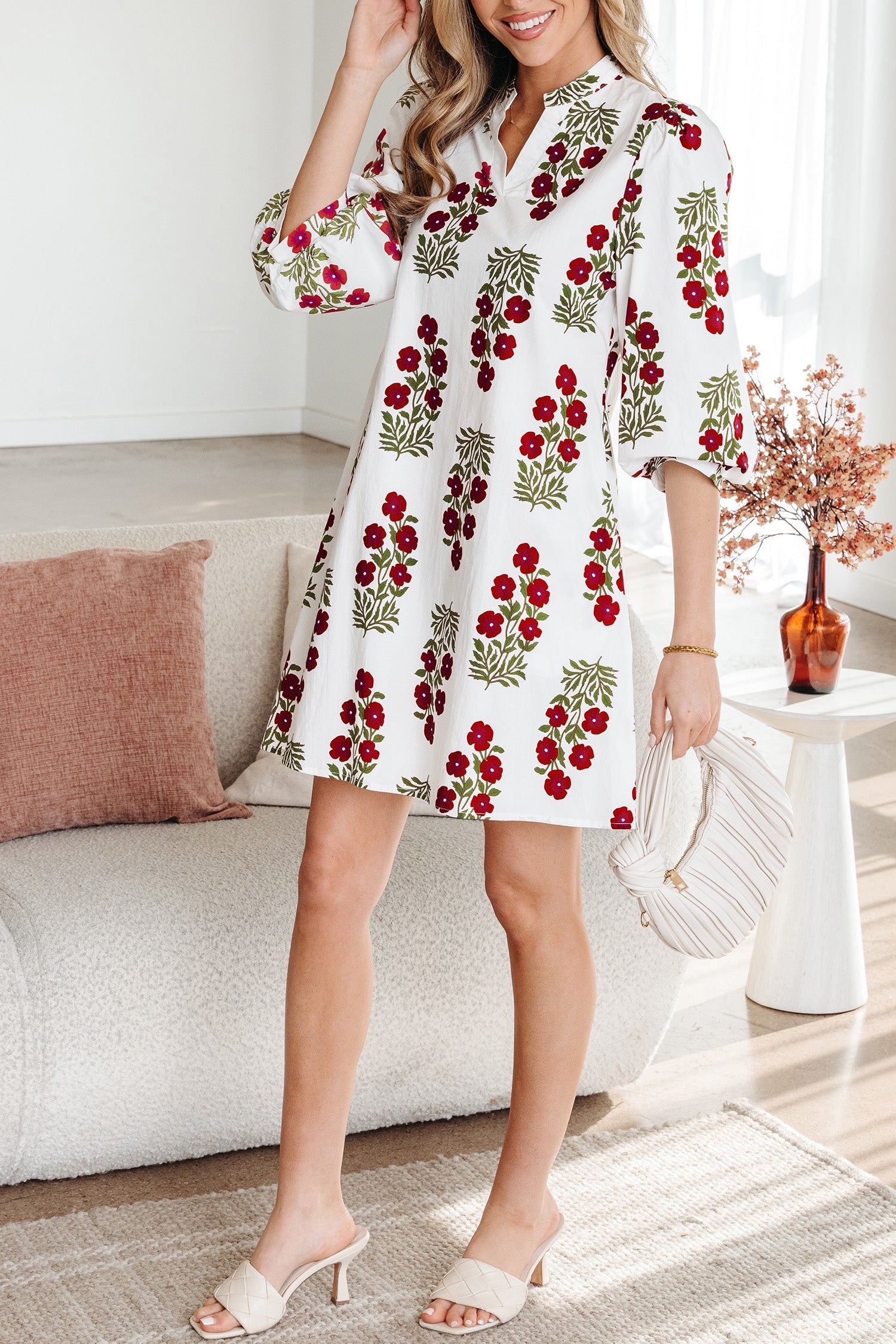 Catalina Sleeve Loose Mini Dress-3